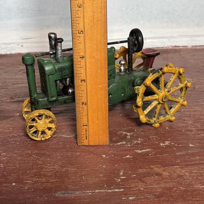LOT 359: Cast Iron John Deer Tractor, Miniature Pewter & More Farms Animals