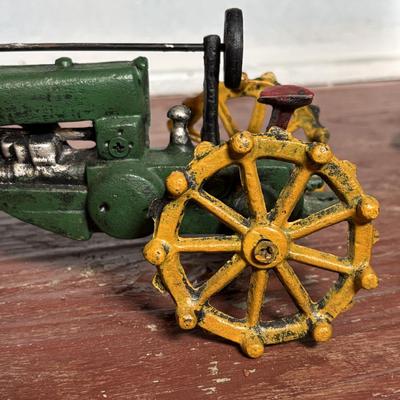 LOT 359: Cast Iron John Deer Tractor, Miniature Pewter & More Farms Animals