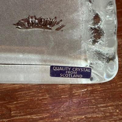 LOT 360: Edinburg Crystal Golf Sculpture, Framed & Signed Print of Midtnes Hotel, Norway, Painted, Lane Cedar Memory Box, Handblown...