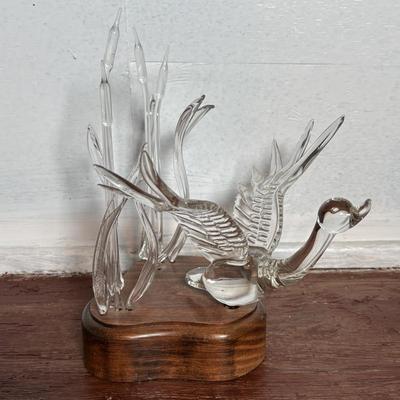LOT 360: Edinburg Crystal Golf Sculpture, Framed & Signed Print of Midtnes Hotel, Norway, Painted, Lane Cedar Memory Box, Handblown...