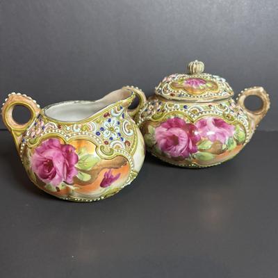 LOT 362: Unmarked Moriage China Tea Set