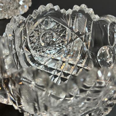 LOT 378: Vintage Cut Crystall Collection including a Waterford Glass