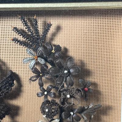 LOT 380: Antique Victorian Hair Wreath