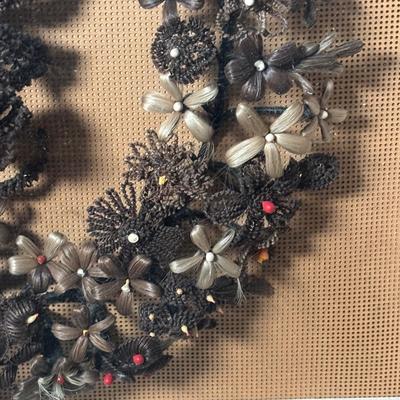 LOT 380: Antique Victorian Hair Wreath