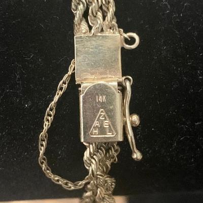 14k Yellow Gold Bracelet w/ Stones