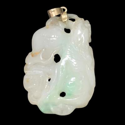 Jade Pendant w/ 14k Yellow Gold Clasp