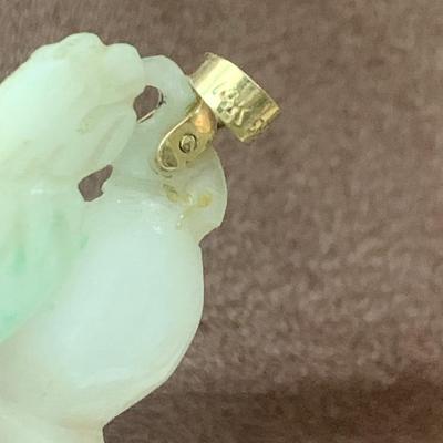 Jade Pendant w/ 14k Yellow Gold Clasp