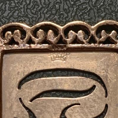 14k Yellow Gold Pendant “D”