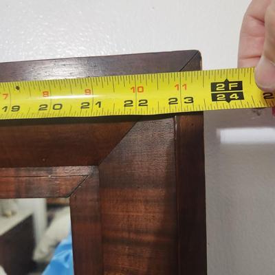 Antique Heavy Wood Framed Mirror 24"x17"