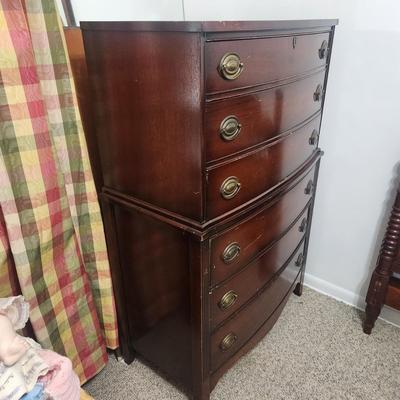 Bassett 6 Drawer Highboy Dresser Chest 35x18x53