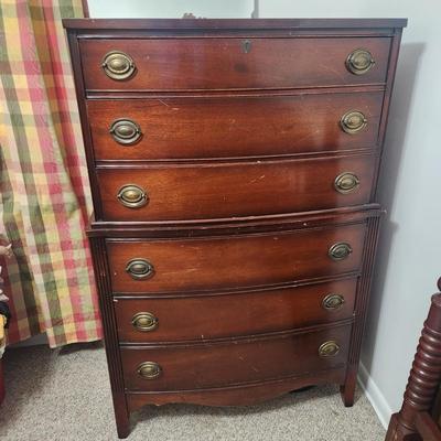 Bassett 6 Drawer Highboy Dresser Chest 35x18x53