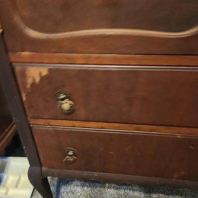 Antique Armoire Dresser on casters 38x22x52