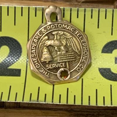 10k Gold C&P Telephone Service Pendant