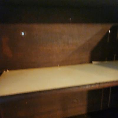 Vintage Wood Wall Cabinet 21x8x17