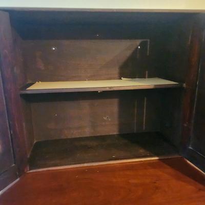 Vintage Wood Wall Cabinet 21x8x17