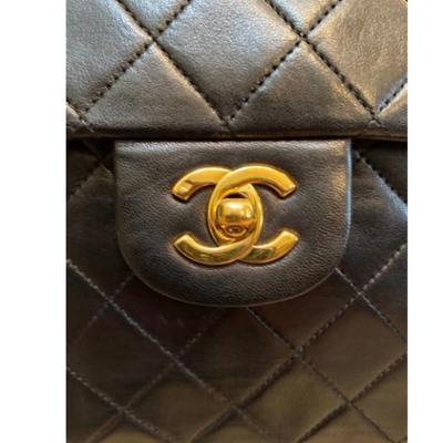 Authentic double flaps quilted Chanel bag