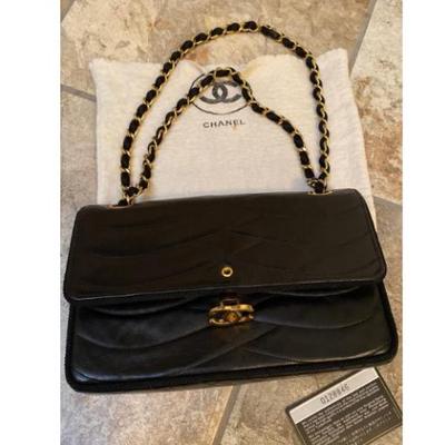 Authentic double flaps quilted Chanel bag