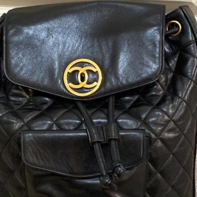 Authentic vintage Chanel backpack large