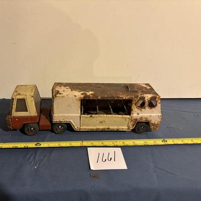 Vintage Buddy L Farms Horse Truck and Trailer
