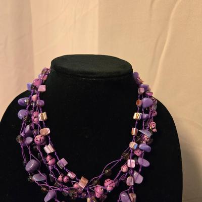 Purple Multi Strand necklace