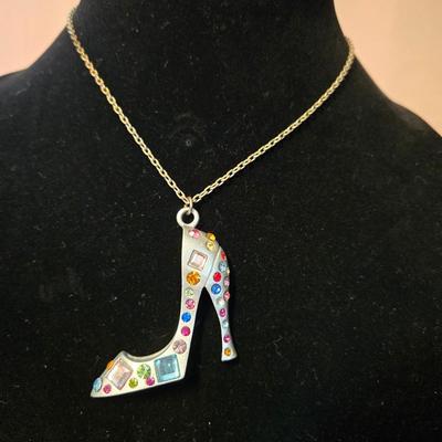 Silver Shoe Necklace