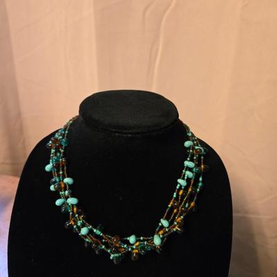 Lot of 2 Turquoise color Necklaces