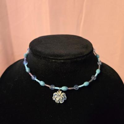 Lot of 2 Turquoise color Necklaces