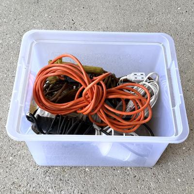 Extension Cord Bundle With Clear Tote