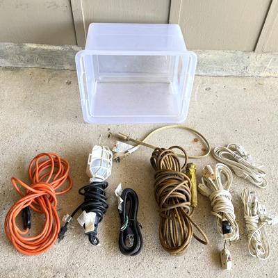 Extension Cord Bundle With Clear Tote