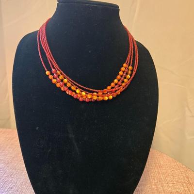 Lot of 2 Red Necklaces