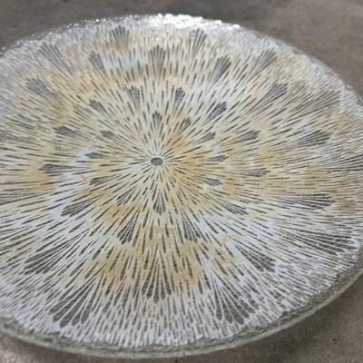 Mid Century Starburst Textured Glass Ceiling Light