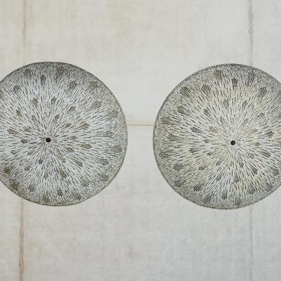 Mid Century Starburst Textured Glass Ceiling Light