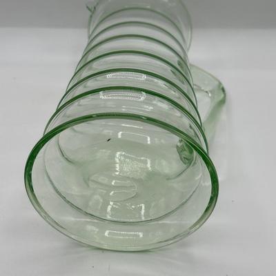 Hand-Blown URANIUM Glass Pitcher
