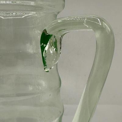 Hand-Blown URANIUM Glass Pitcher