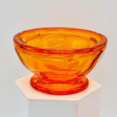 LOT 1: Vintage Orange Viking Glass Style Fairy Lamp