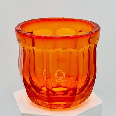 LOT 1: Vintage Orange Viking Glass Style Fairy Lamp