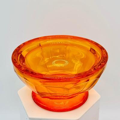 LOT 1: Vintage Orange Viking Glass Style Fairy Lamp