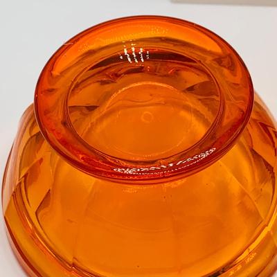 LOT 1: Vintage Orange Viking Glass Style Fairy Lamp