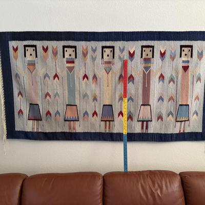 Vintage Hanging silk and wool rugs and tapestry