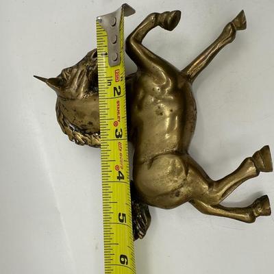 Pair of Vintage Brass Unicorn Figurines