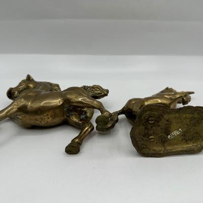 Pair of Vintage Brass Unicorn Figurines