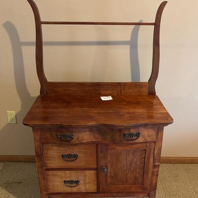 Vintage Washstand with Towel Rack