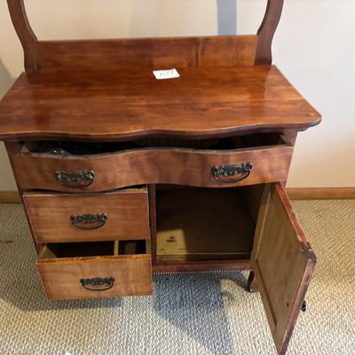 Vintage Washstand with Towel Rack