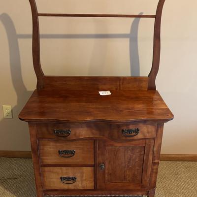 Vintage Washstand with Towel Rack