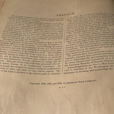 1902 Natural Complete Geography Book