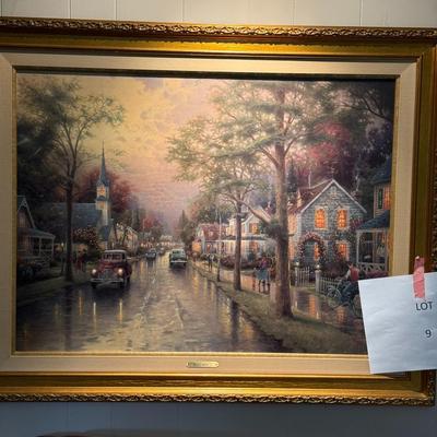 Thomas Kinkade painting with COA - A Quiet Evening