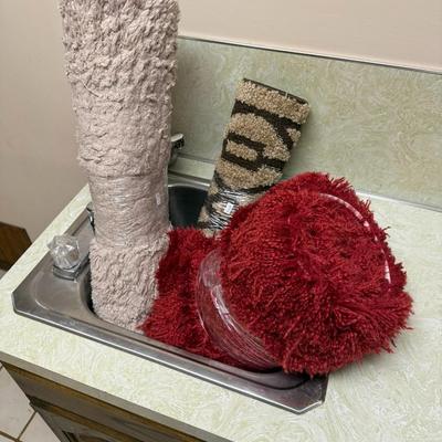 Laundry Room Supplies, including Singer Sewing Machine