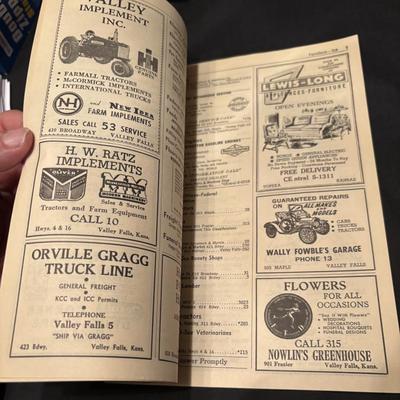 1958 Valley Falls Phone Book
