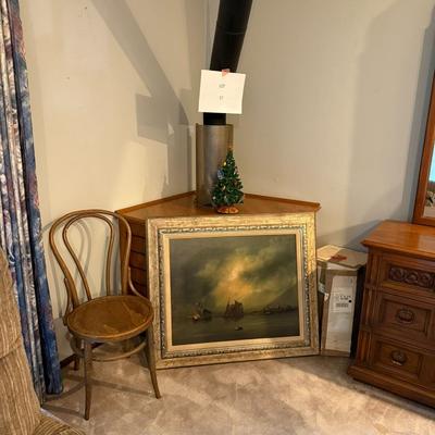 Art, chair, Christmas Tree