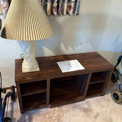 TV stand and lamp